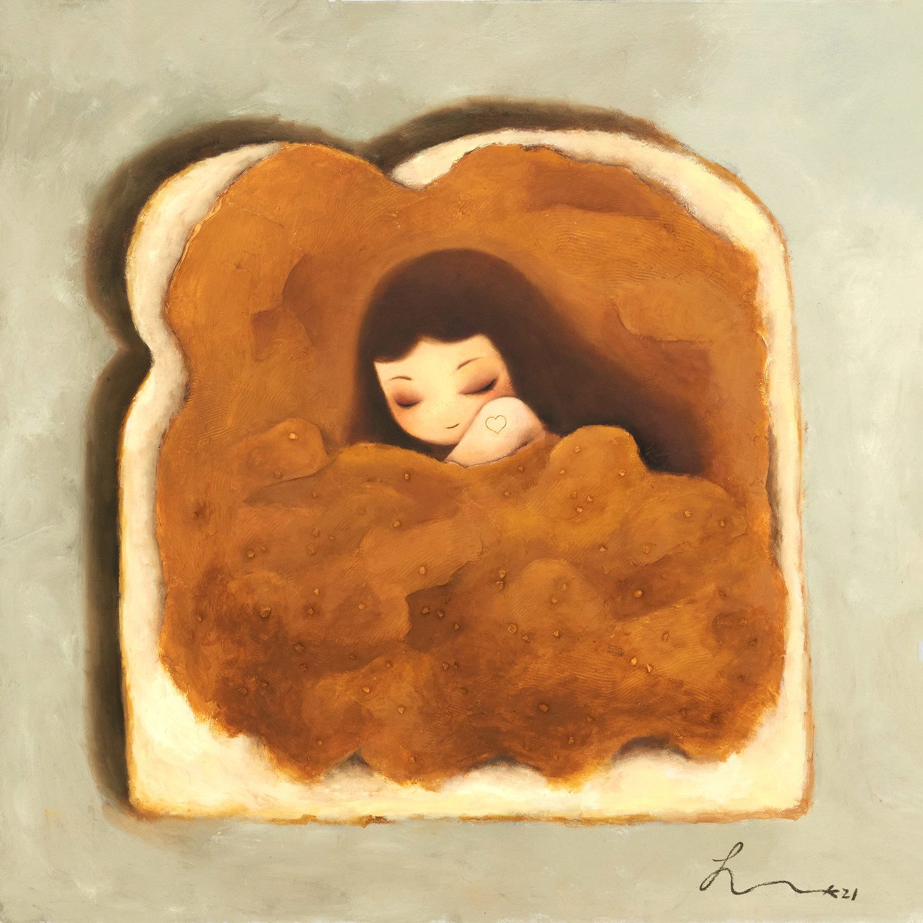 Sweet Dream — Hana Kwon, Mixed media on canvas, 2021