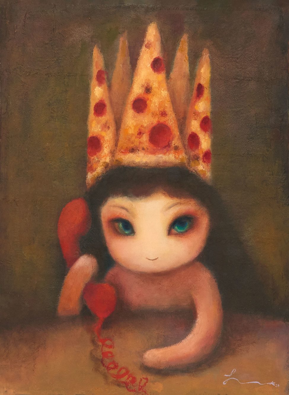 장난전화 — Hana Kwon, Oil on canvas, 2021