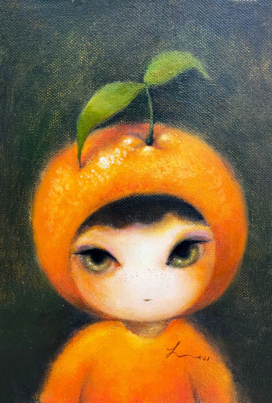 감귤녀 — Hana Kwon, Oil on canvas, 2021