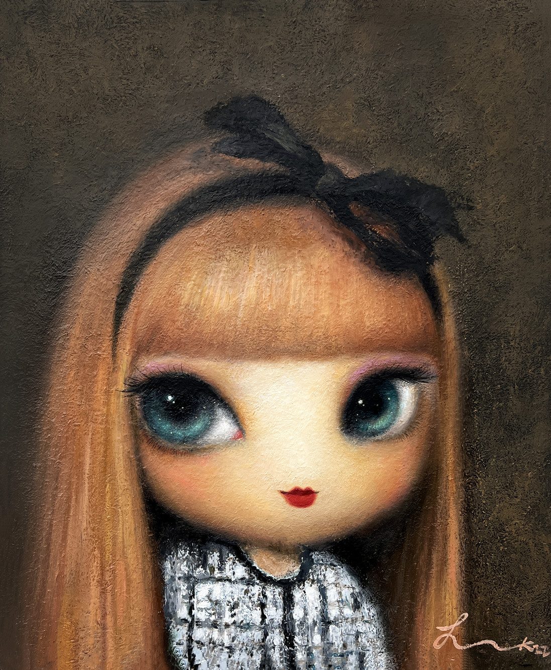 된장녀 — Hana Kwon, Oil and oil pastel on canvas, 2022
