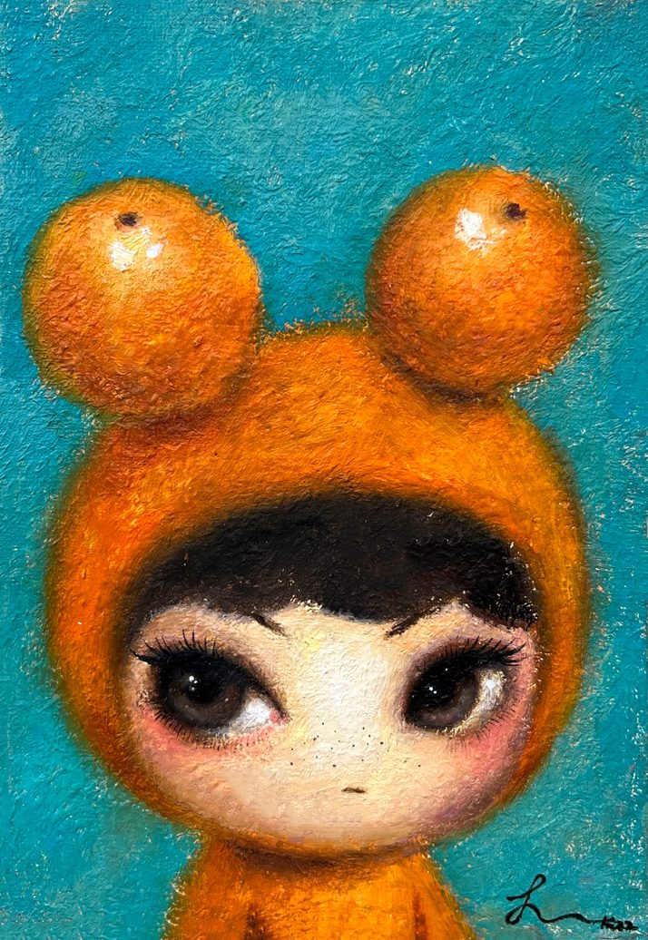 오렌쥐녀 — Hana Kwon, Oil on canvas, 2022