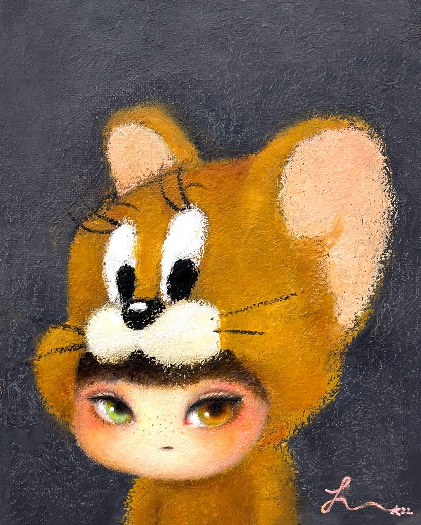 제리녀 — Hana Kwon, Oil and oil pastel on canvas, 2022
