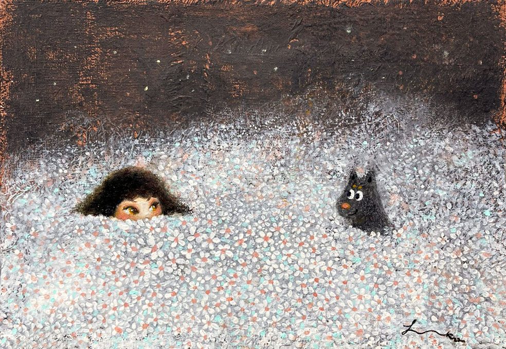Little Happiness — Hana Kwon, Acrylic and oil on canvas, 2022