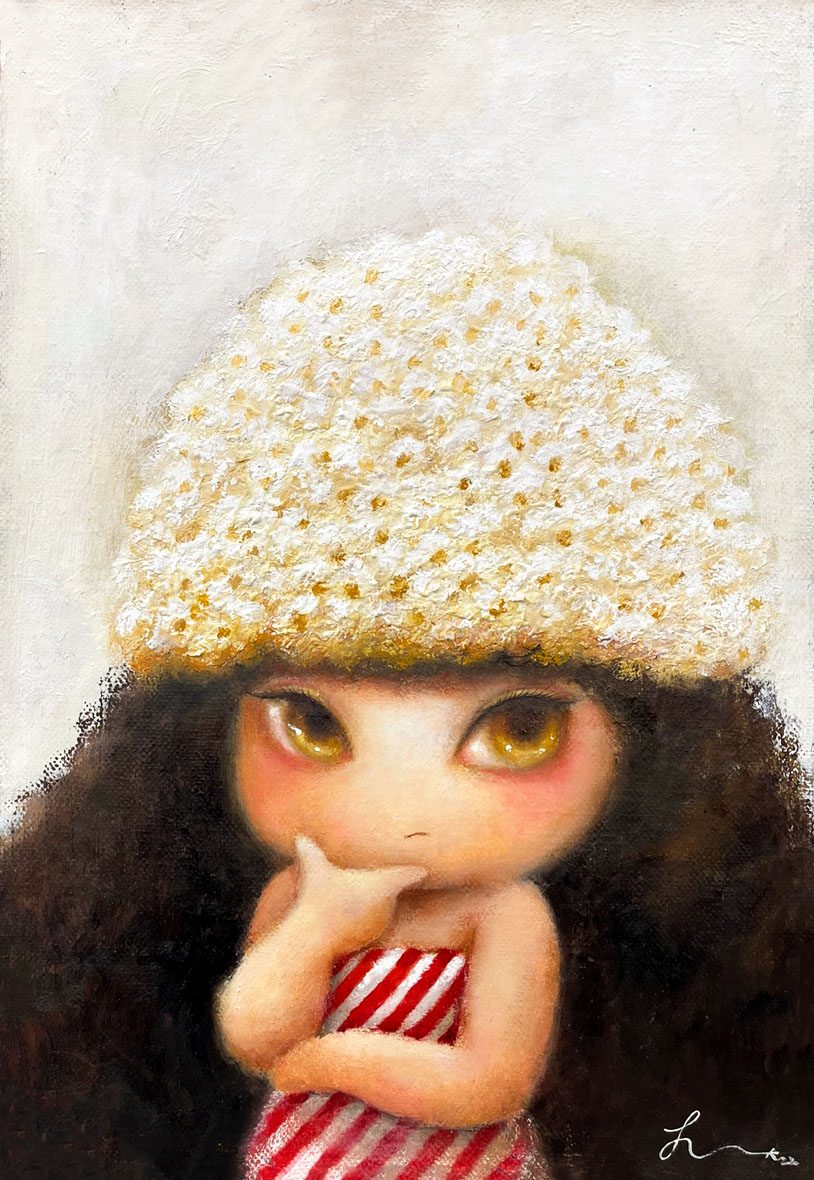 이상한 팝콘샴푸 — Hana Kwon, Oil and oil pastel on canvas, 2022