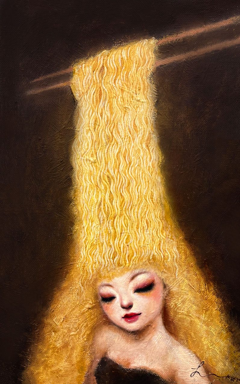 만취 — Hana Kwon, Acrylic, oil and oil pastel on canvas, 2022