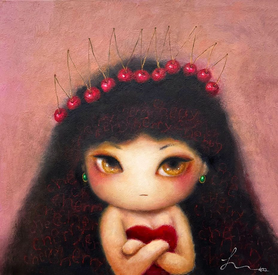 짜증 — Hana Kwon, Oil and oil pastel on canvas, 2022