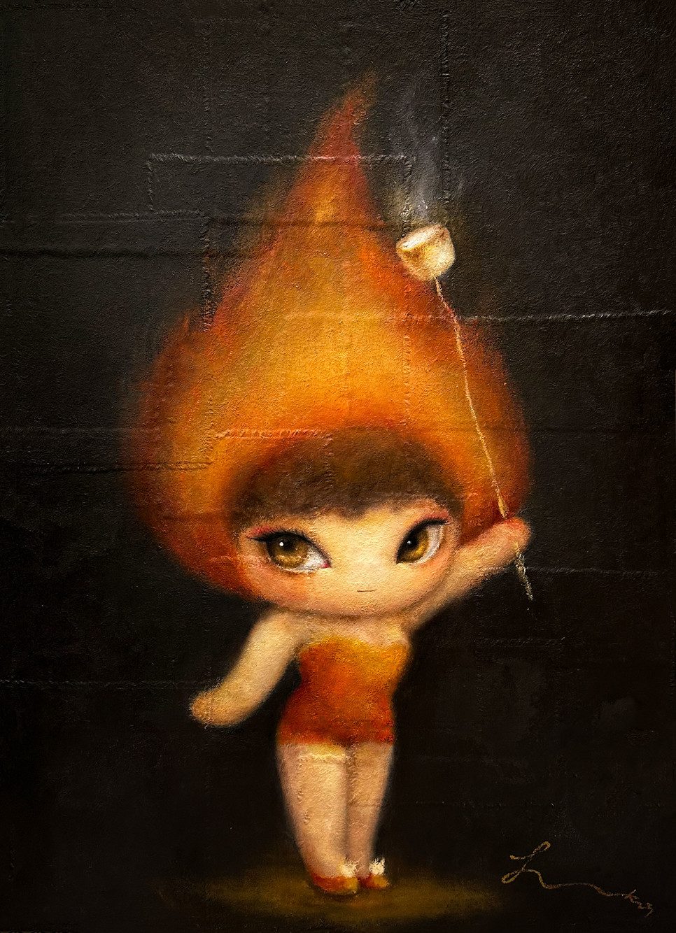 활활이 — Hana Kwon, Oil and oil pastel on canvas, 2023