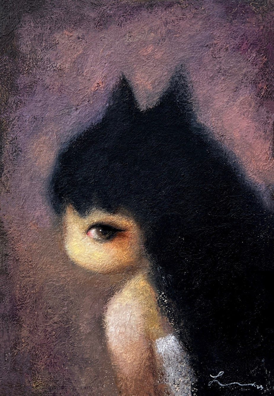 Secret Nana, — Hana Kwon, Oil and oil pastel on canvas, 2023