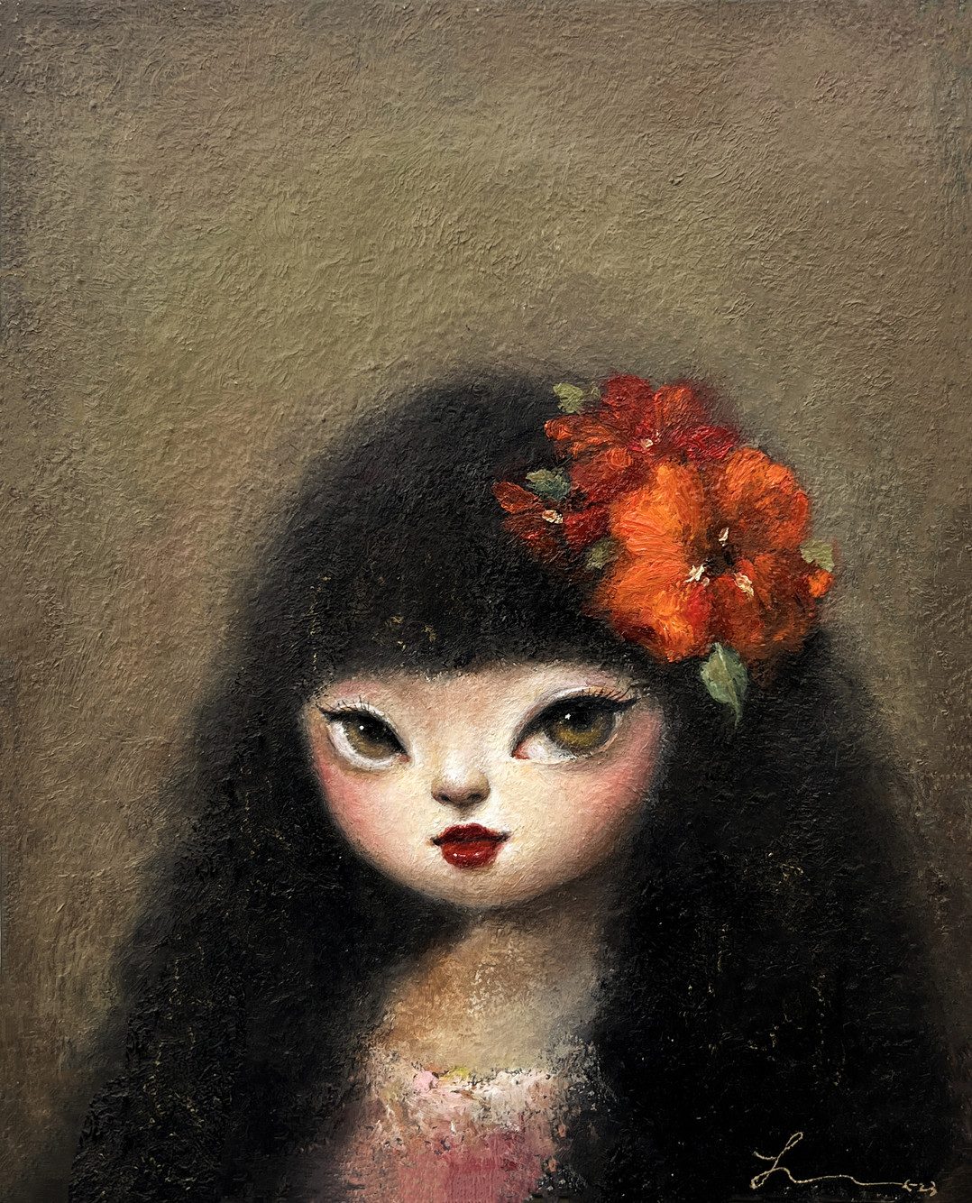 Zeze — Hana Kwon, Oil and oil pastel on canvas, 2023