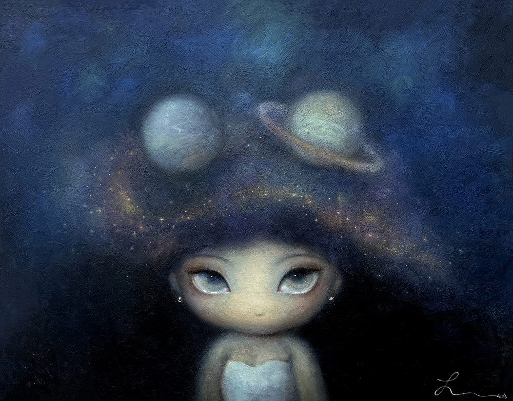 Infinity — Hana Kwon, Oil and oil pastel on canvas, 2023