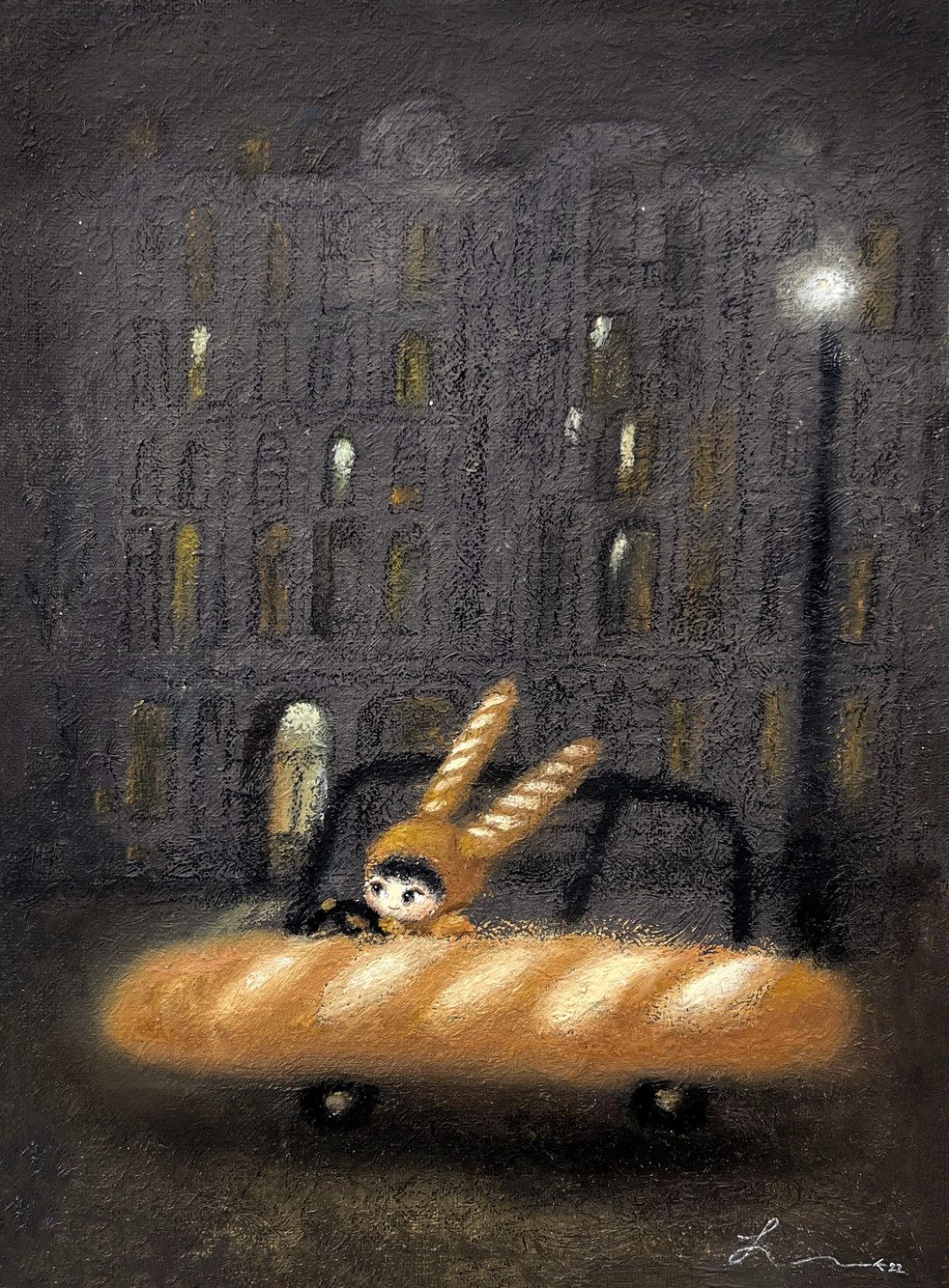 Drive — Hana Kwon, Oil and oil pastel on canvas, 2023