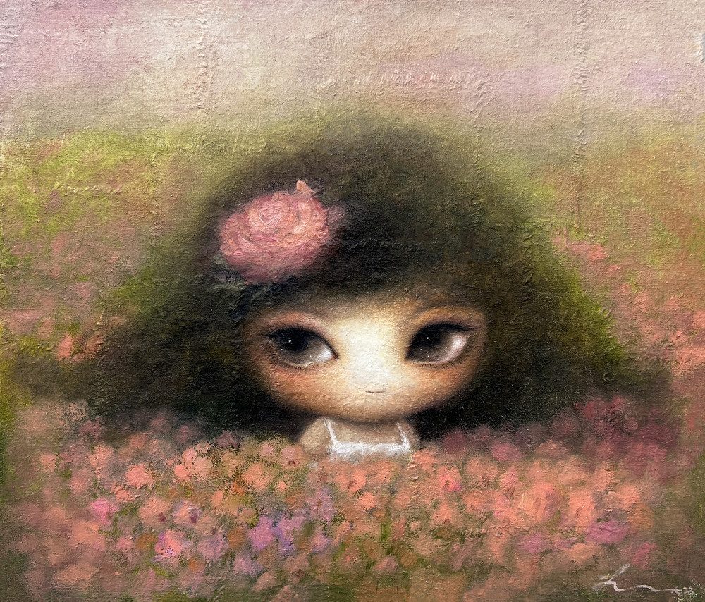 Nostalgia — Hana Kwon, Oil and oil pastel on canvas, 2023