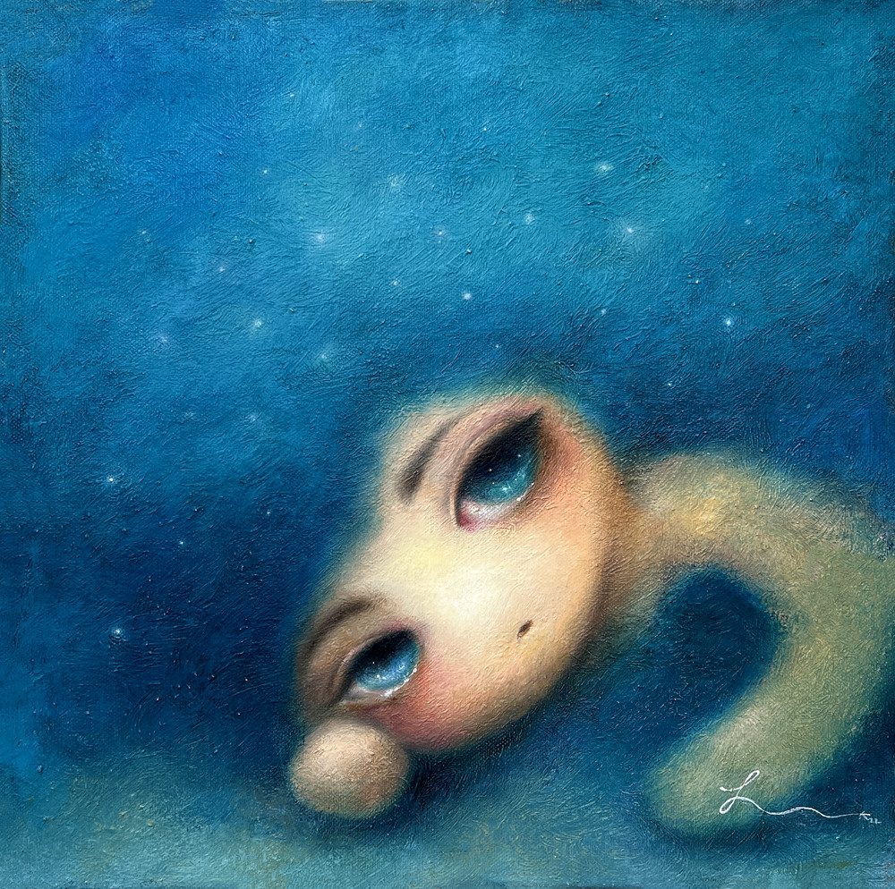 Ocean tears — Hana Kwon, Mixed media on canvas, 2023