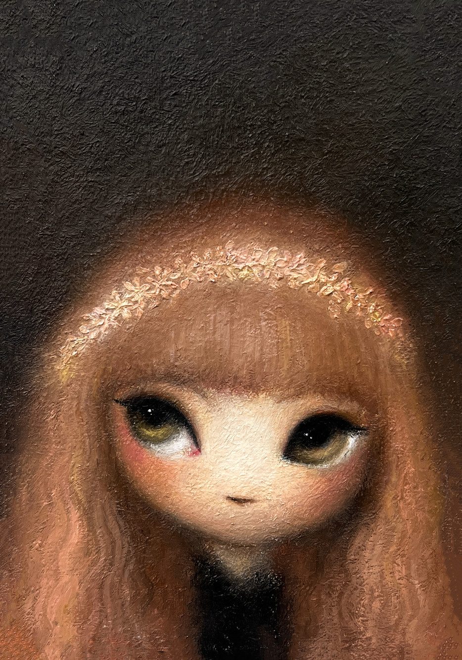 Rose Gold — Hana Kwon, Oil and oil pastel on canvas, 2023