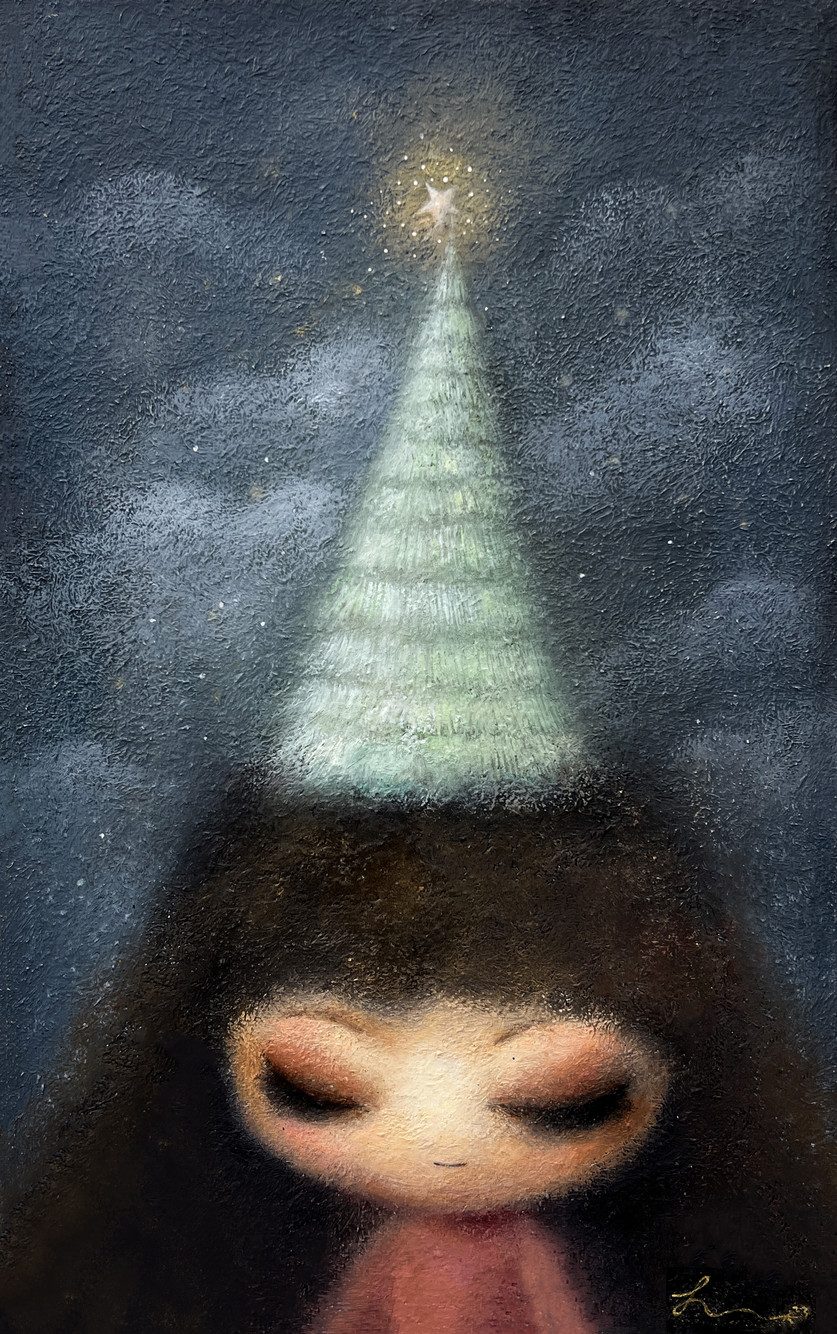 Wish — Hana Kwon, Oil and oil pastel on canvas, 2023
