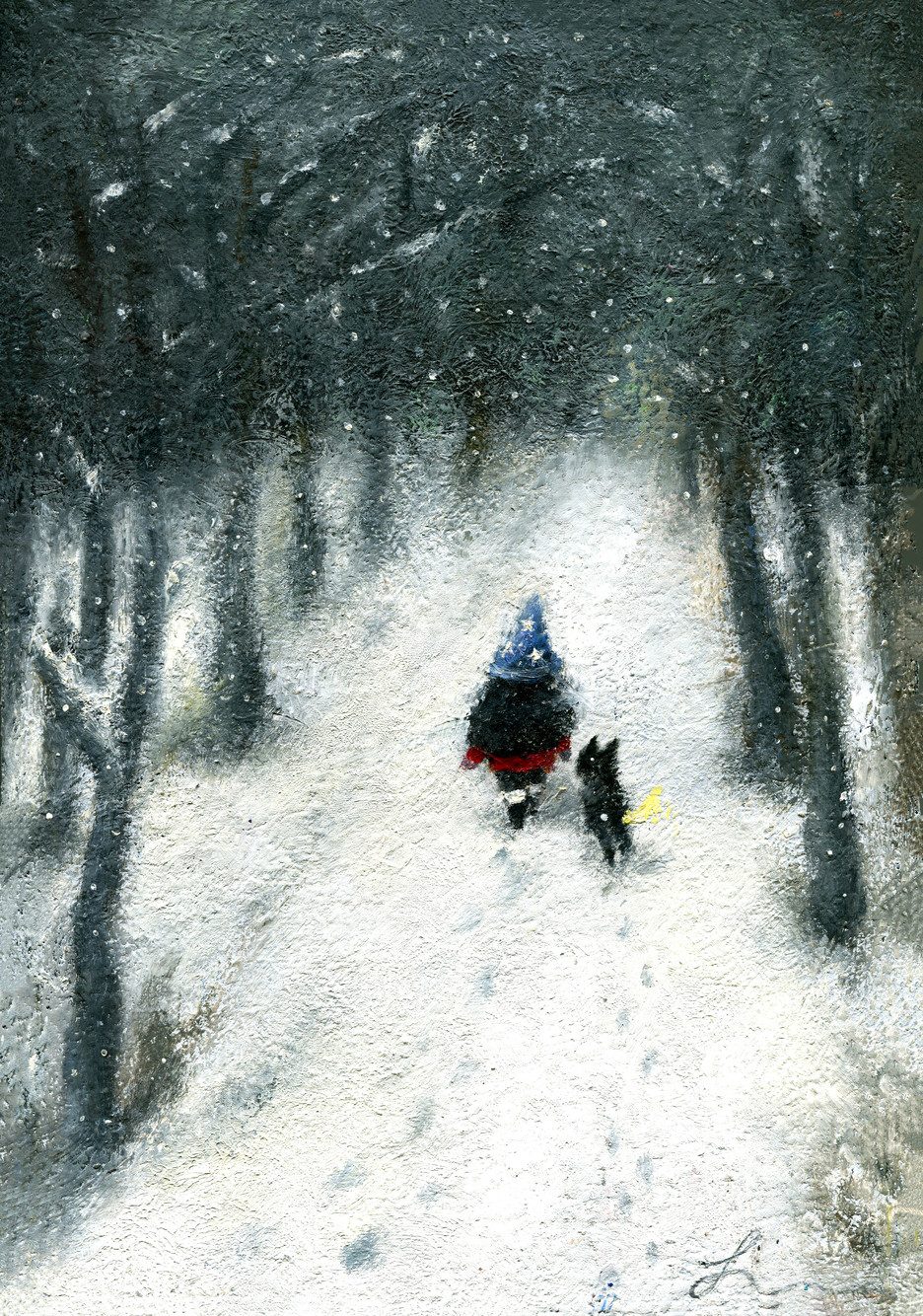 집으로 — Hana Kwon, Oil and oil pastel on canvas, 2023