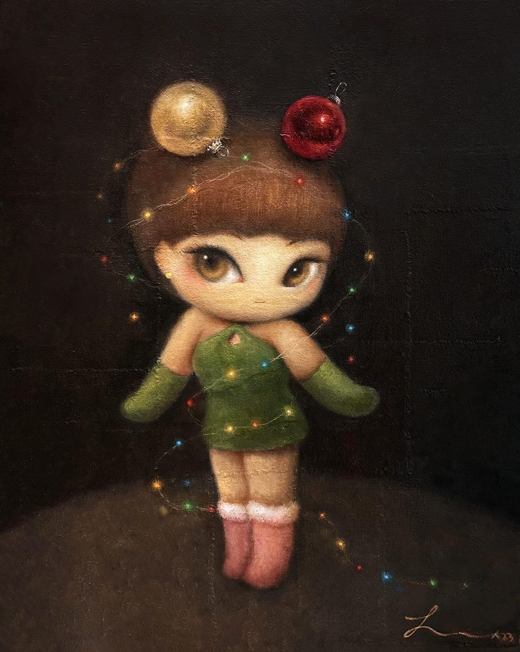 Twinkle Nana — Hana Kwon, Oil and oil pastel on canvas, 2023