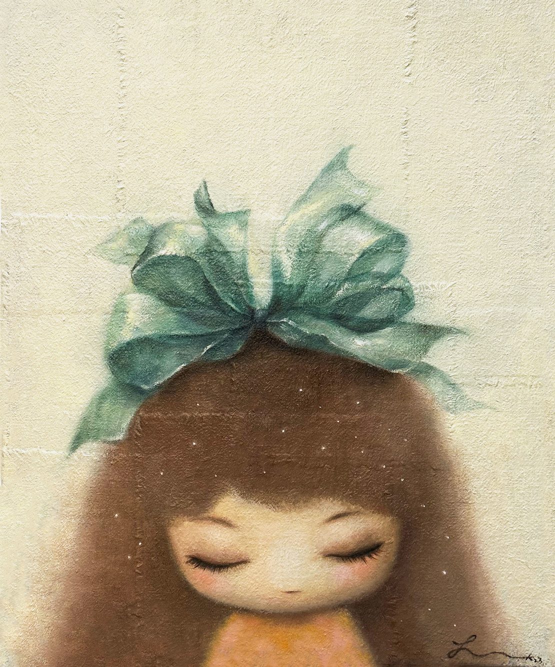 Gift for you — Hana Kwon, Oil and oil pastel on canvas, 2023