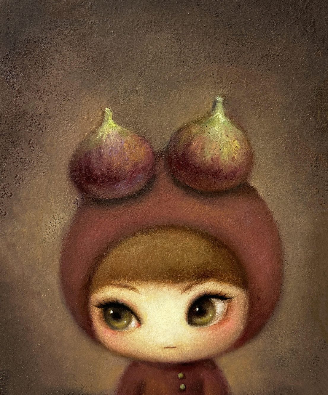 무화과녀 — Hana Kwon, Oil and Oil Pastel on Canvas, 2024