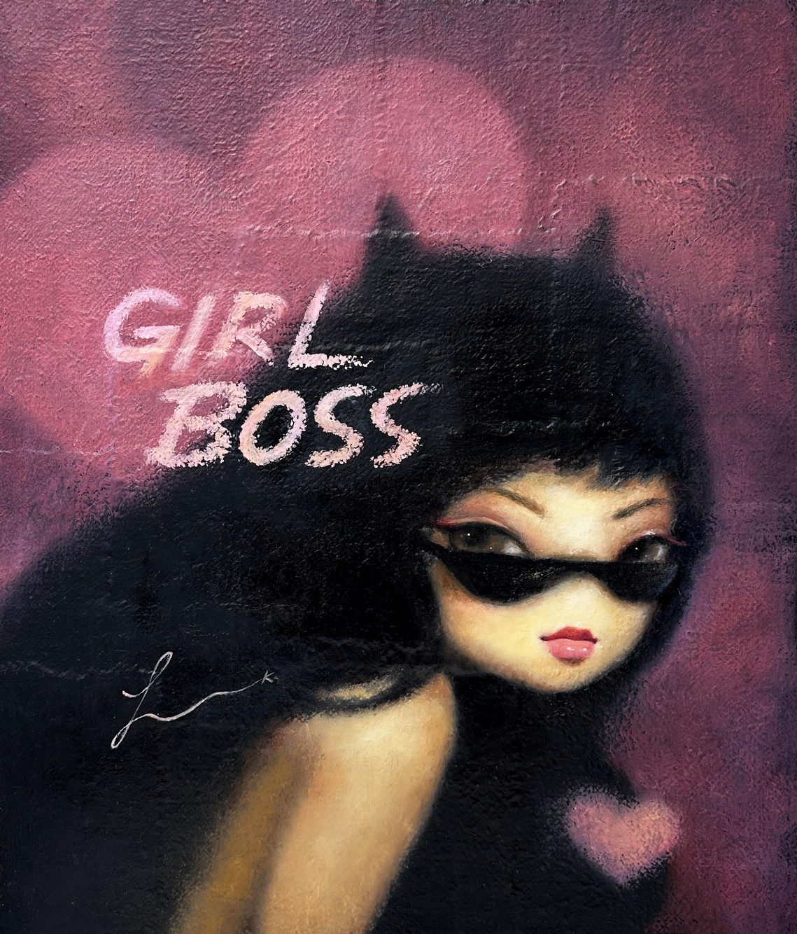 Girl Boss — Hana Kwon, Oil and Oil Pastel on Canvas, 2024
