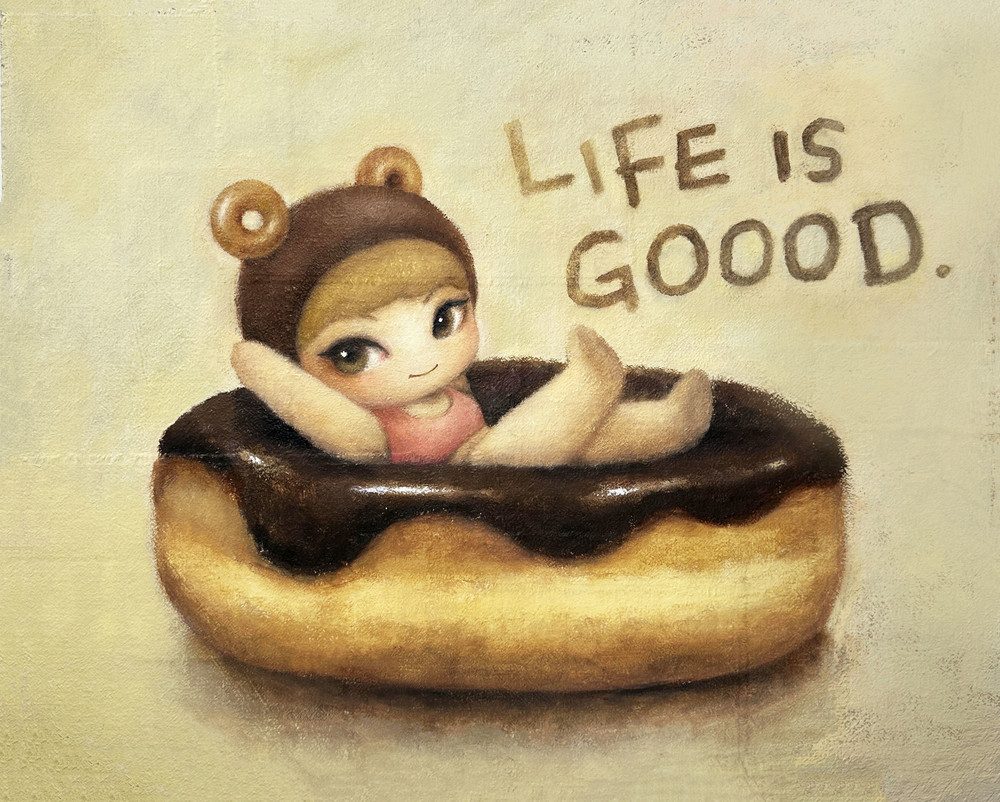 Life is good — Hana Kwon, Oil and Oil Pastel on Canvas, 2024