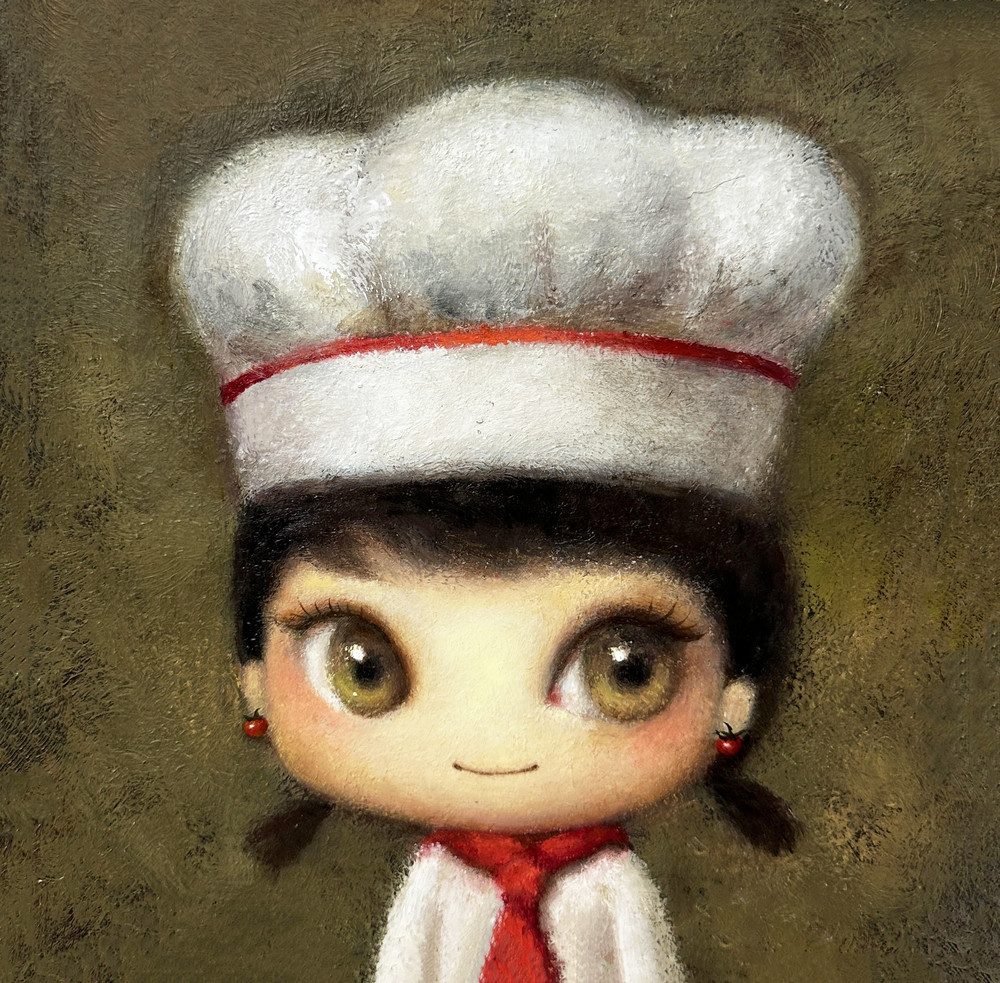 Little Chef — Hana Kwon, Oil and Oil Pastel on Canvas, 2024
