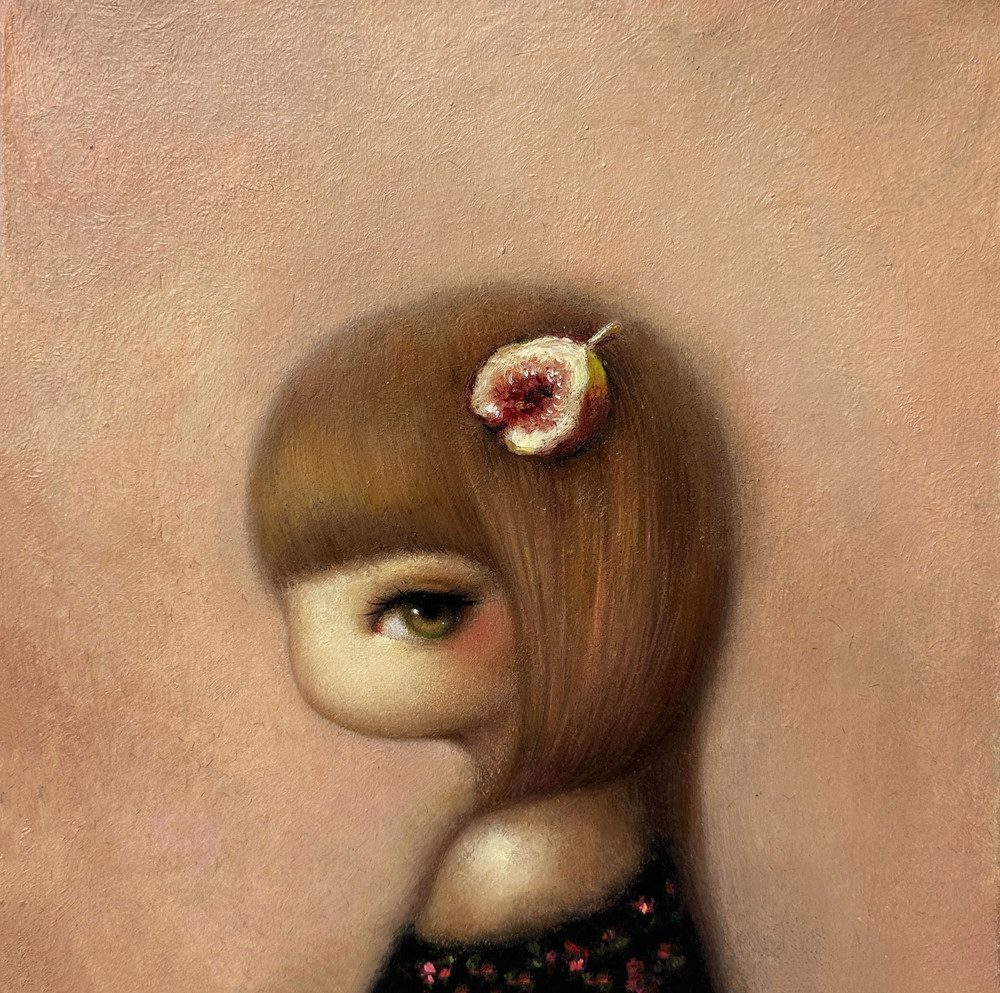 Sentimental Fig Girl — Hana Kwon, Oil and Oil Pastel on Canvas, 2024