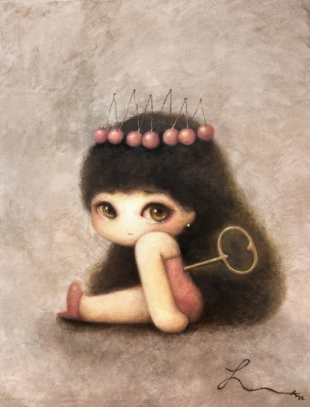 Rewind — Hana Kwon, Oil and oil pastel on canvas, 2024