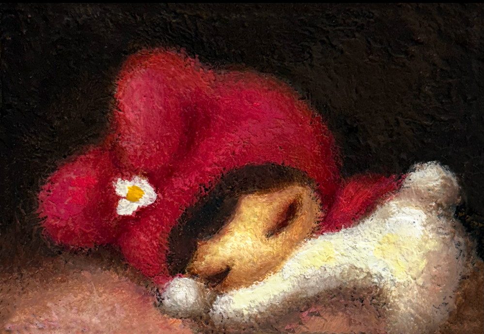 My Melody x Nana — Hana Kwon, Oil and oil pastel on canvas, 2025