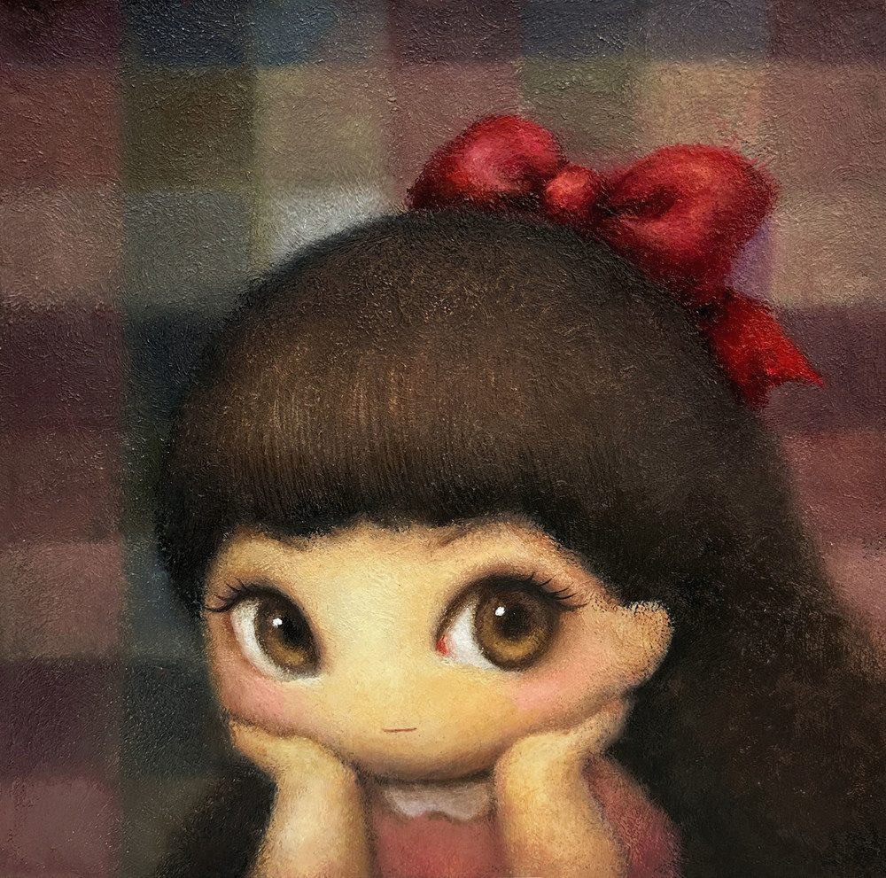 Missing you — Hana Kwon, Oil and oil pastel on canvas, 2025