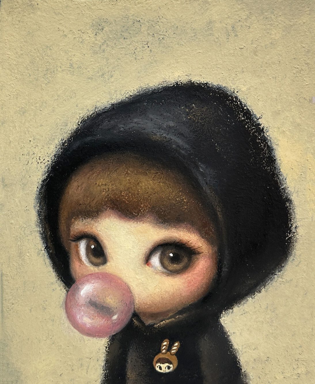 Hispter — Hana Kwon, Oil and oil pastel on canvas, 2025