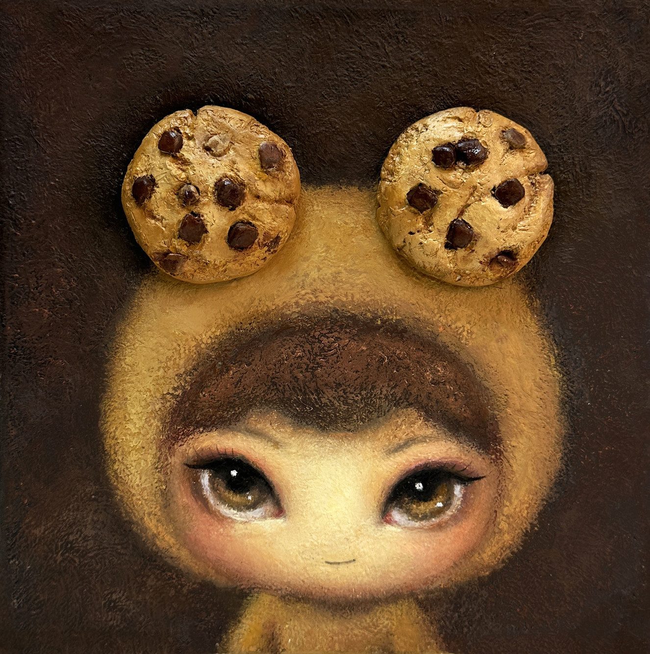 Mini Cookie Girl — Hana Kwon, Mixed media on canvas, 2025
