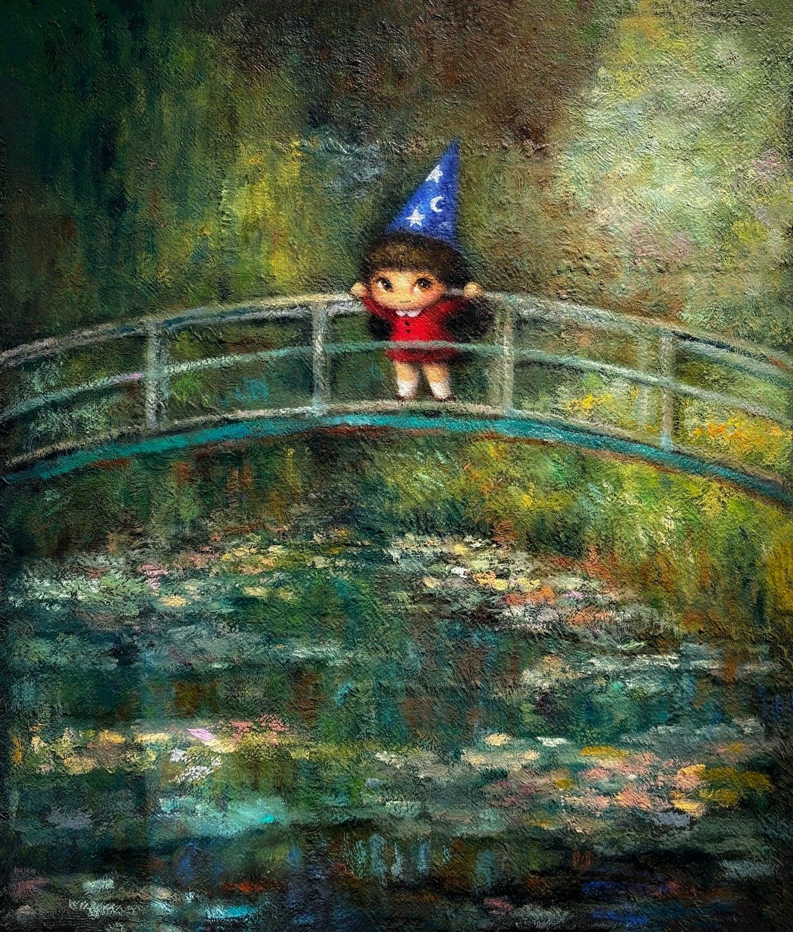A Day in Giverny — Hana Kwon, Oil and oil pastel on canvas, 2026